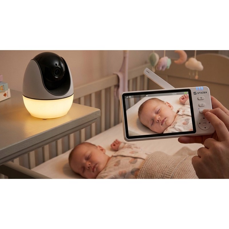 Niania elektroniczna Smart 2w1 z kamerą, aplikacją i monitorem 5"