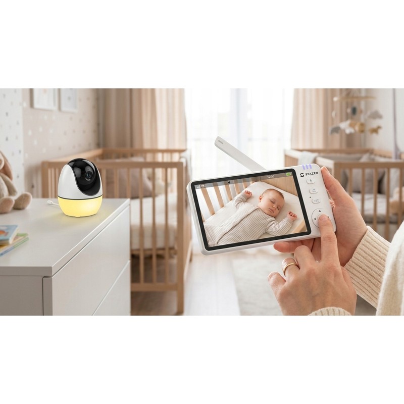 Niania elektroniczna Smart 2w1 z kamerą, aplikacją i monitorem 5"