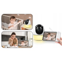 Niania elektroniczna Smart 2w1 z kamerą, aplikacją i monitorem 5"