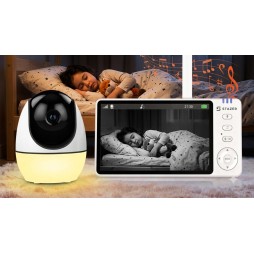 Niania elektroniczna Smart 2w1 z kamerą, aplikacją i monitorem 5"