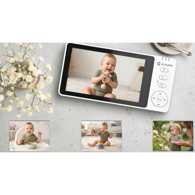 Niania elektroniczna Smart 2w1 z kamerą, aplikacją i monitorem 5"