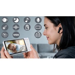 Niania elektroniczna Smart 2w1 z kamerą, aplikacją i monitorem 5"