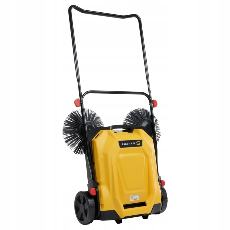 Zamiatarka ręczna STAZER do kostki brukowej, liści, podjazdu 68 cm, pojemnik 24 l