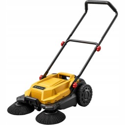 Zamiatarka ręczna STAZER do kostki brukowej, liści, podjazdu 68 cm, pojemnik 24 l
