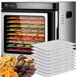 Suszarka do owoców, grzybów i ziół Viben DeHydroX Pro 1000 W, 9 tac