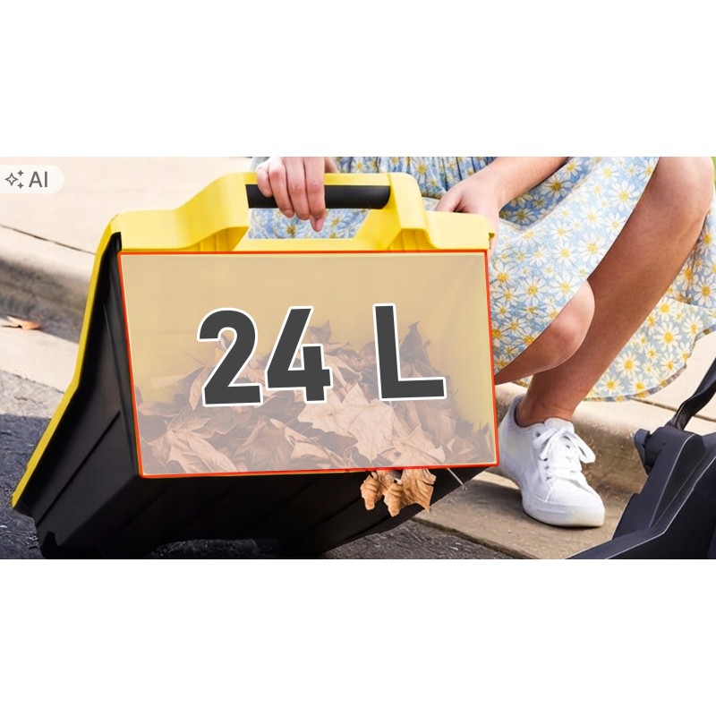 Zamiatarka ręczna STAZER do kostki brukowej, liści, podjazdu 68 cm, pojemnik 24 l