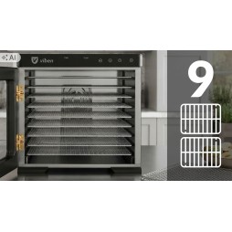 Suszarka do owoców, grzybów i ziół Viben DeHydroX Pro 1000 W, 9 tac