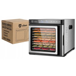Suszarka do owoców, grzybów i ziół Viben DeHydroX Pro 1000 W, 9 tac