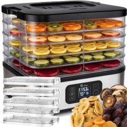 Suszarka do grzybów, owoców i warzyw VIBEN DeHydroX 400 W, 5 sit, timer