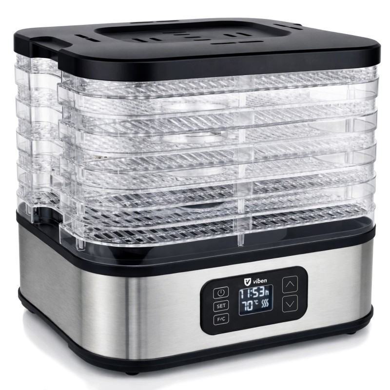 Suszarka do grzybów, owoców i warzyw VIBEN DeHydroX 400 W, 5 sit, timer