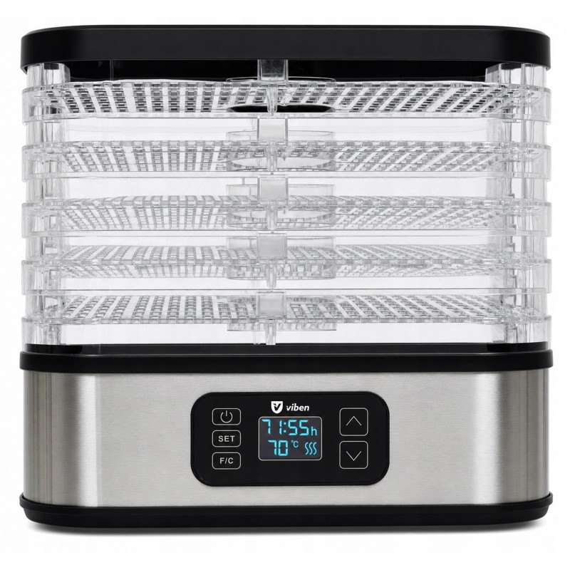 Suszarka do grzybów, owoców i warzyw VIBEN DeHydroX 400 W, 5 sit, timer
