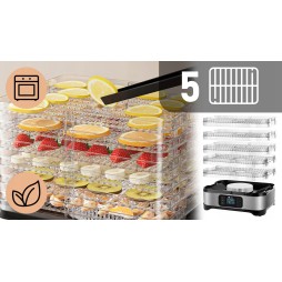 Suszarka do grzybów, owoców i warzyw VIBEN DeHydroX 400 W, 5 sit, timer