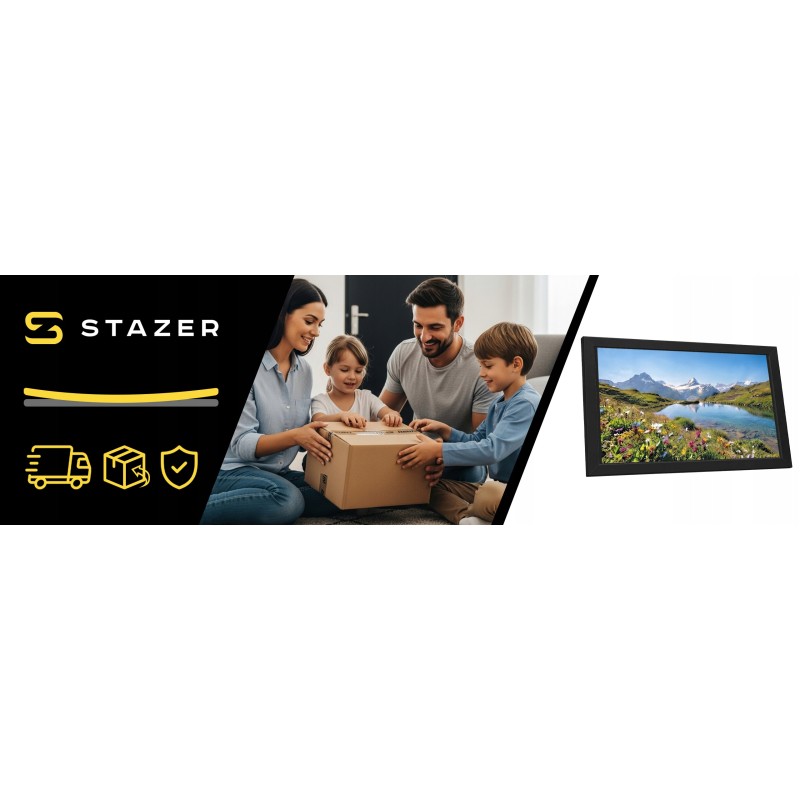 Cyfrowa ramka na zdjęcia STAZER ekran dotykowy IPS 10,1 cala Wi-Fi 16 GB