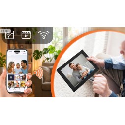 Cyfrowa ramka na zdjęcia STAZER ekran dotykowy IPS 10,1 cala Wi-Fi 16 GB