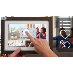 Cyfrowa ramka na zdjęcia STAZER WiFi 10,1 cala 16 GB IPS – ciemne drewno