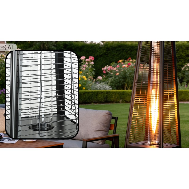 Parasol grzewczy gazowy 13 kW - ogrzewacz tarasowy piramida Cheopsa