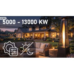Parasol grzewczy gazowy 13 kW - ogrzewacz tarasowy piramida Cheopsa