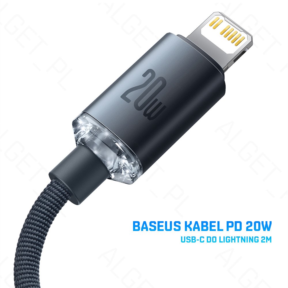 BASEUS Crystal Kabel USBC Lightning PD 20W 2m