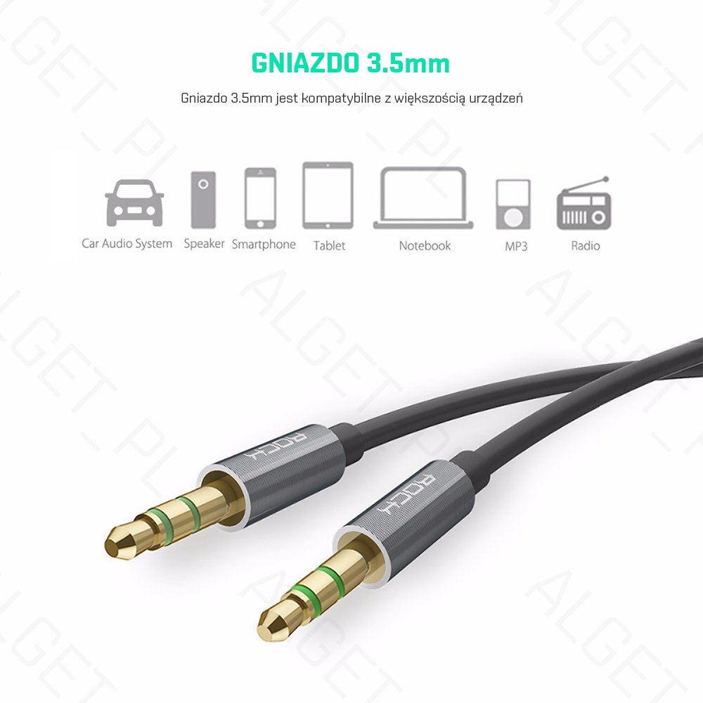 Kabel Audio Jack-Jack AUX ROCK 200cm